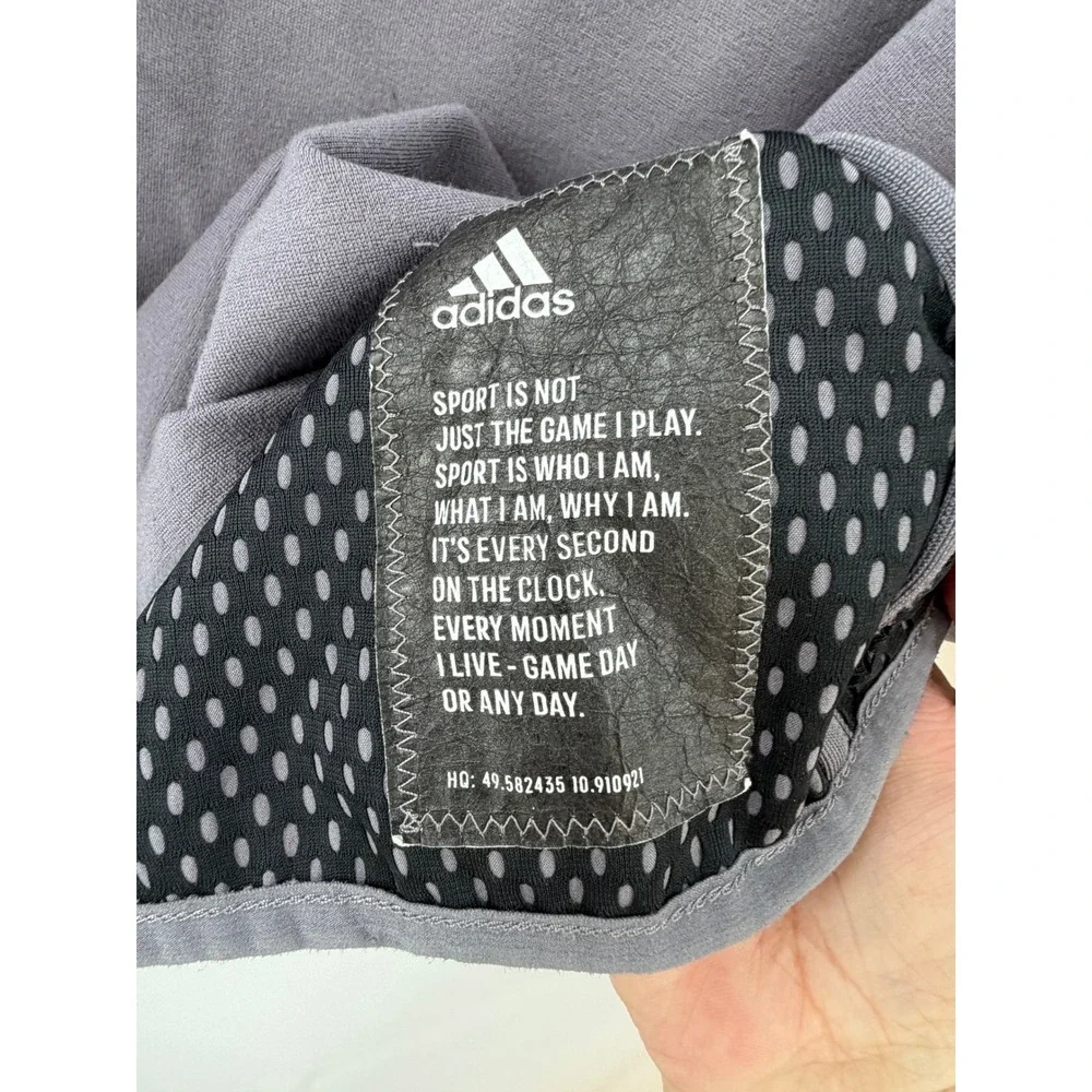 adidas Mens XL Gray 1/4 Zip Pullover Sportcore Athleisure Gorpcore Techwear